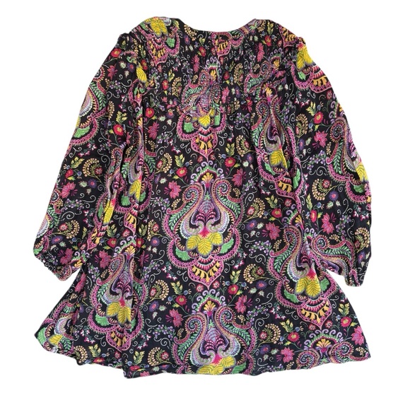 Anthropologie Vibrant Paisley Ruffle Swim Sheer Cover Up Size XS Long Sleeve - Picture 9 of 9
